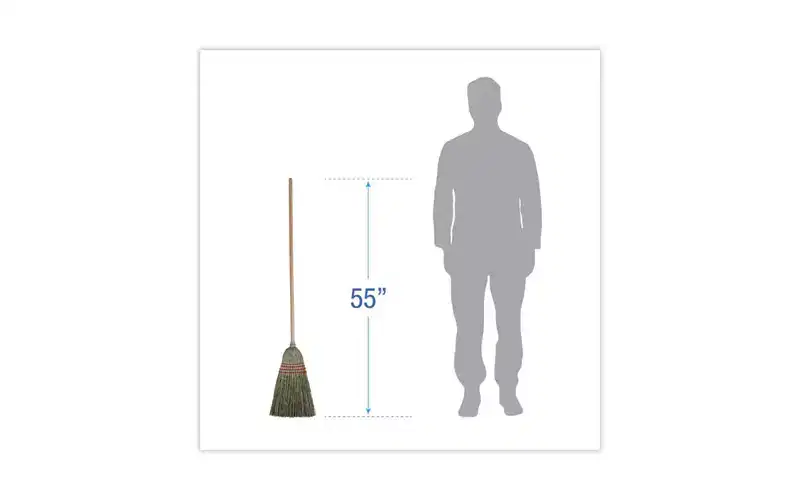 Boardwalk Mixed Fiber Maid Broom, Mixed Fiber Bristles, 55 Overall Length, Natural