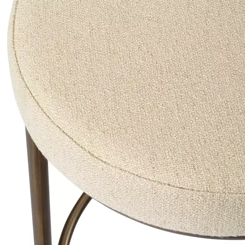 Maven Lane Stella Backless Metal Bar Stool with Fabric Upholstered Seat 31