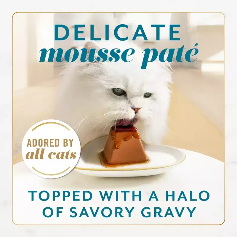 Fancy Feast Gems Pate Mousse with Gravy Wet Cat Food With Ocean Fish - 4oz/2pk