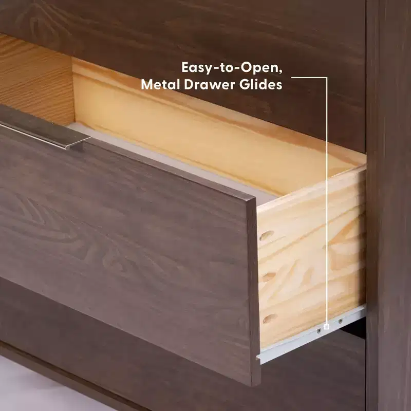 Plank+Beam 3 Drawer Dresser with Brass Handle