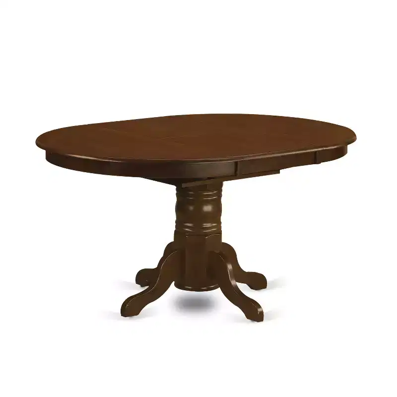 HomeStock Belmont 5 Piece, Pedestal Table Base, Oval Dining set, with Armless Chair, Espresso