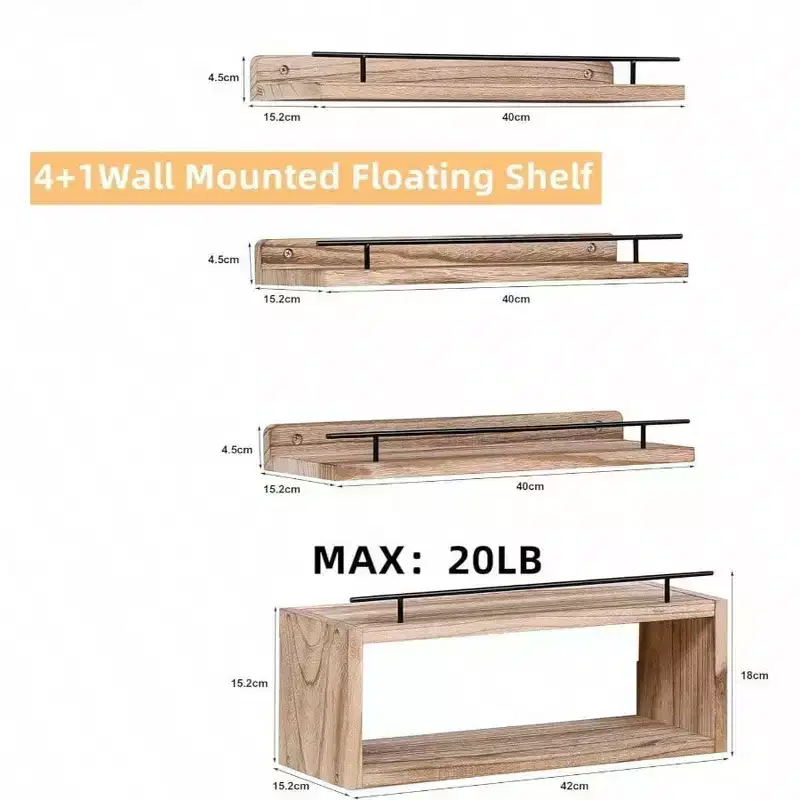 Bathroom Floating Shelves Over Toilet Paper Holder Farmhouse Wood Living Room Bedroom Kitchen Wall Decor 4