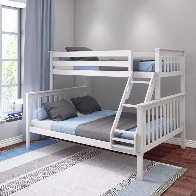 Max & Lily Solid Wood Twin XL over Queen Bunk Bed for Kids