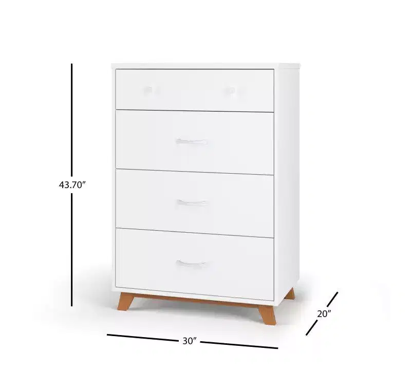 Child Craft SOHO Crib, 3-Drawer Dresser, Chest, Nightstand, 4-Piece Nursery Set