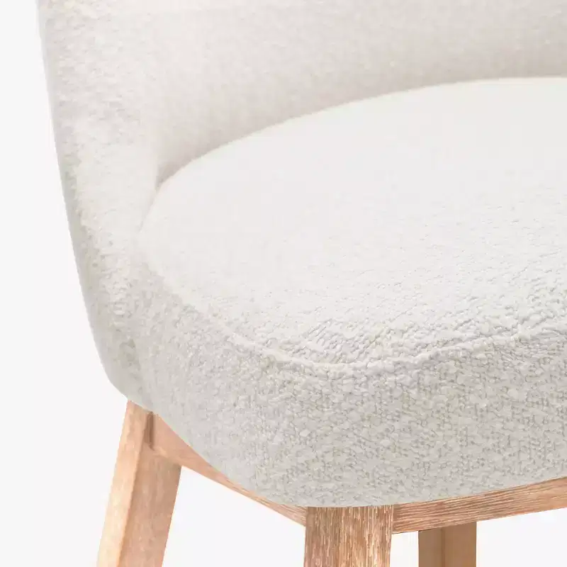 WestinTrends 26 Upholstered Swivel Counter Height Bar Stool, Cream