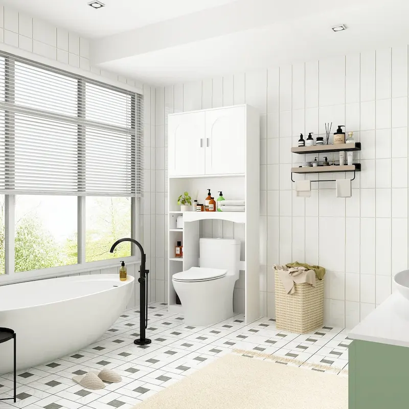 Over The Toilet Storage Cabinet with Door
