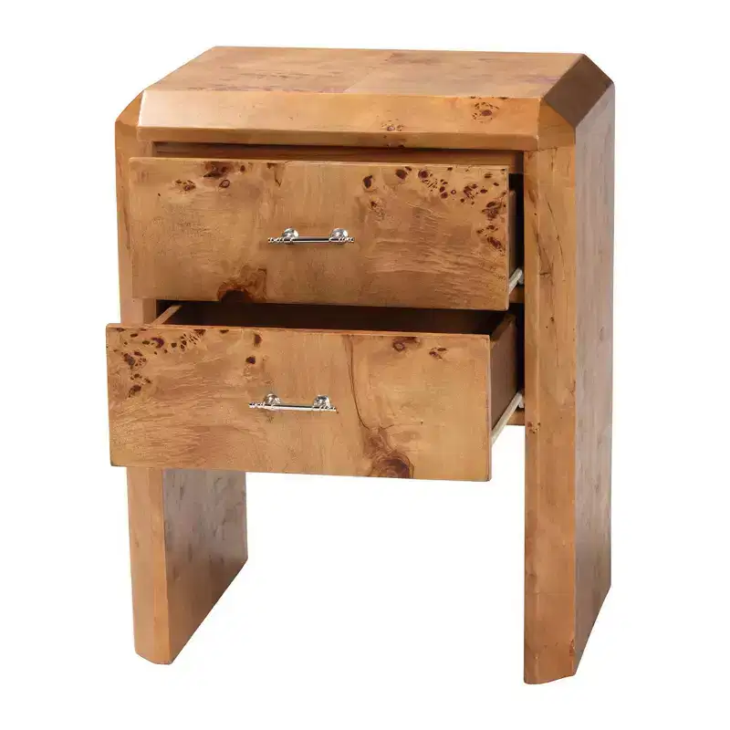 bali & pari Nebu Wood Nightstand Mappa Burl