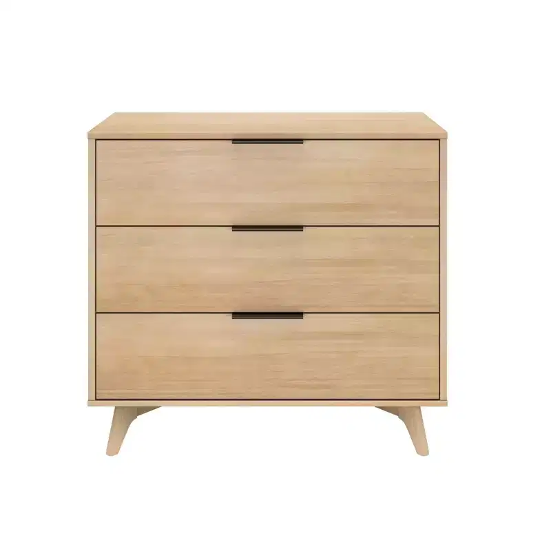 Plank+Beam 3 Drawer Dresser with Brass Handle