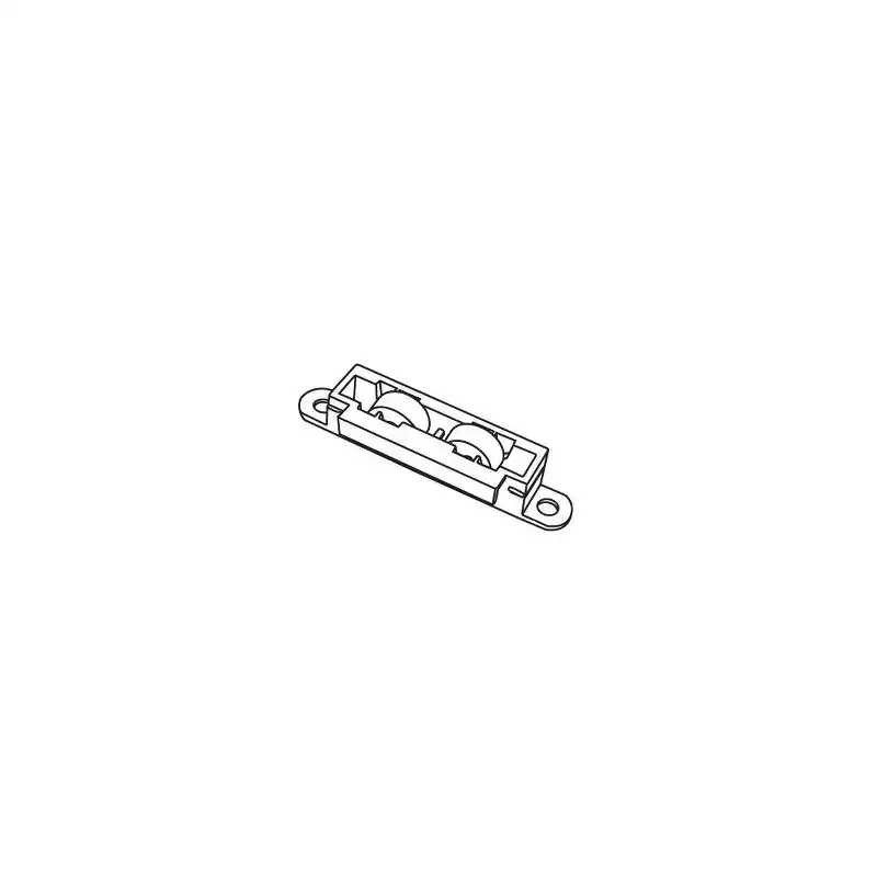 Brixwell Sliding Window Roller Assembly Nylon Housing Brass Wheels 1/2 Wheel 2-1/8 Hole Center White Finish