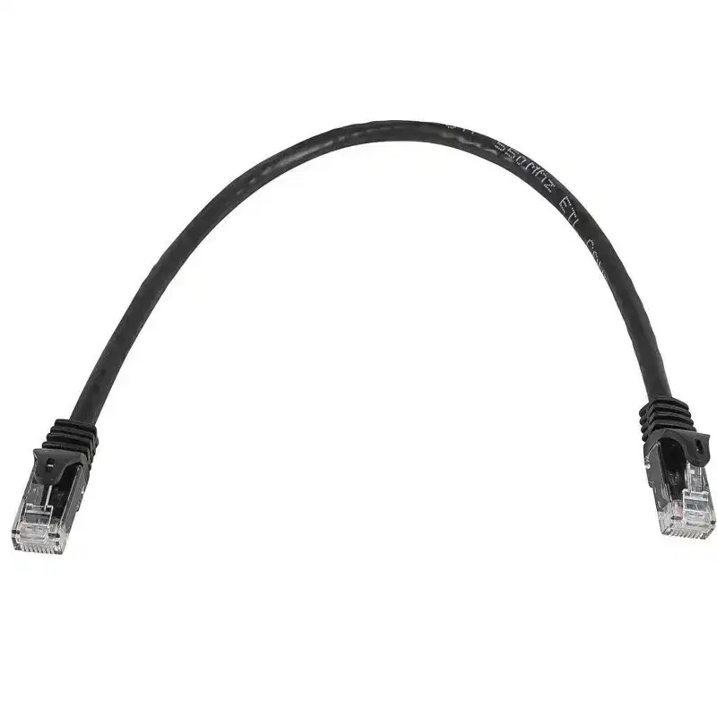 Monoprice Cat5E Ethernet Patch Cable - 1 Feet - Black | Network Internet Cord - Snagless RJ45, Stranded, 350Mhz, Utp, Pure Bare Copper Wire, 24Awg -