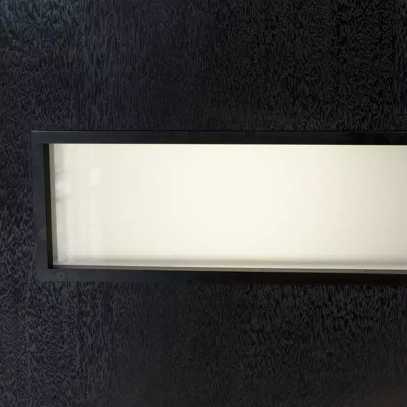 MAYEERTY Fiberglass Entry Door, Frosted Glass,6-9/16 Door Frame, Left Hand Inswing