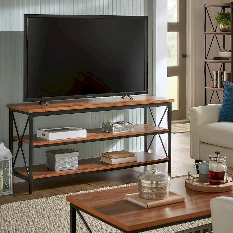62W metal TV stand, suitable for TVs 70 inches and smaller.