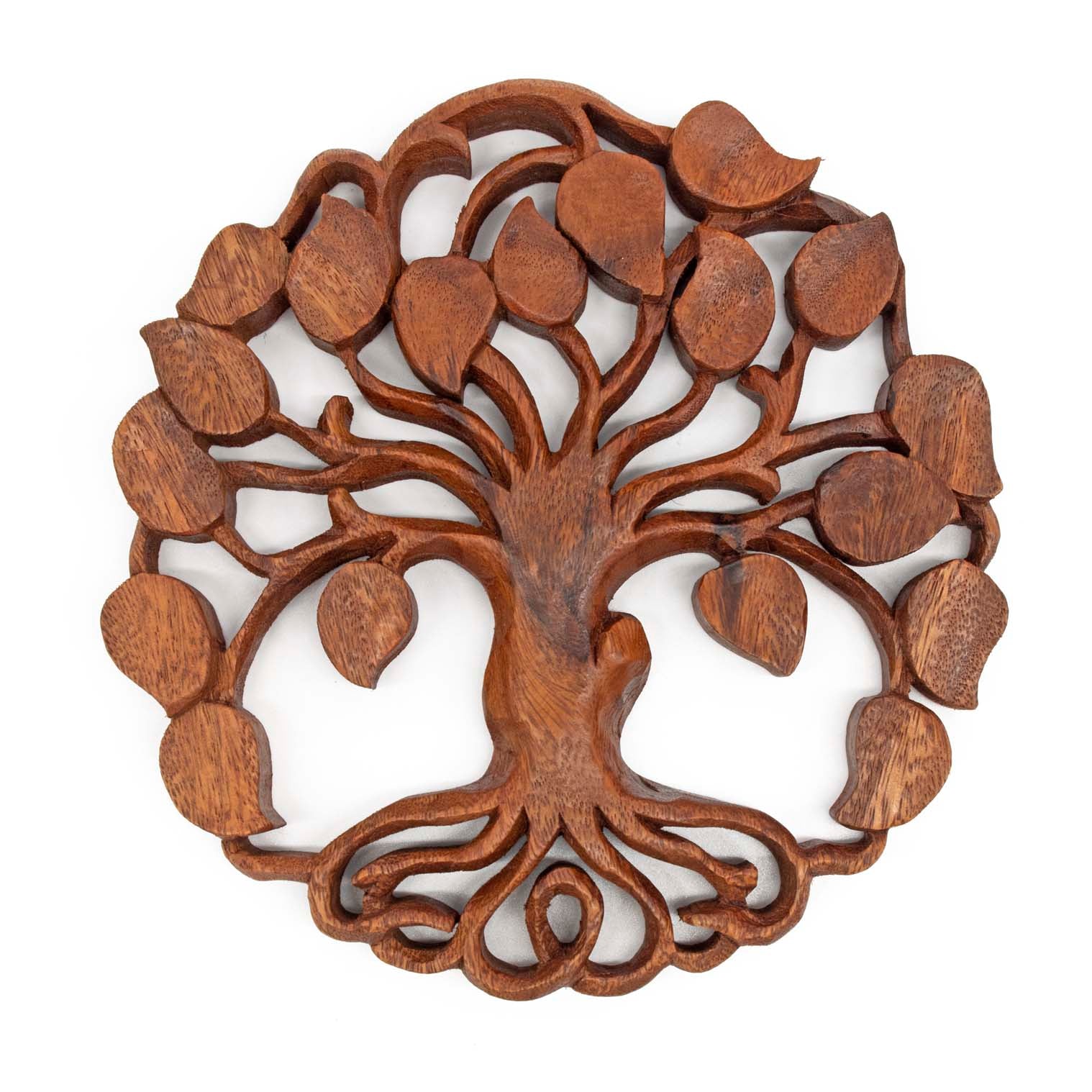 Tree of Life Wall Plaque, Carved Wood