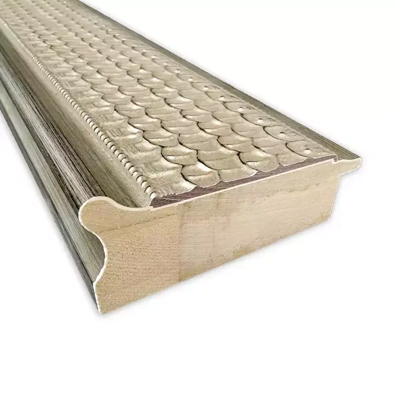 44 x 33 Non-Beveled Trellis Silver Wood Bathroom Wall Mirror - Amanti Art: Modern Style, Wood Frame, Wall Mounted
