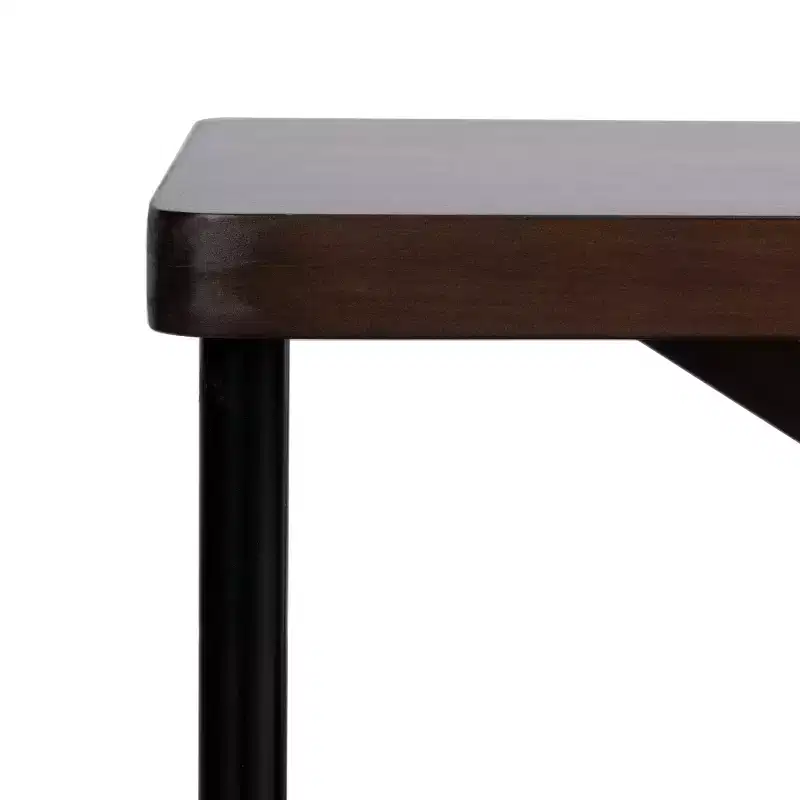 Bruno Industrial Media Stand - MED5001 - Walnut/Black - Safavieh