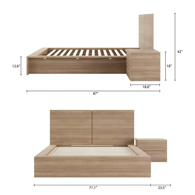 Nexera Queen 3pc James Bedroom Set