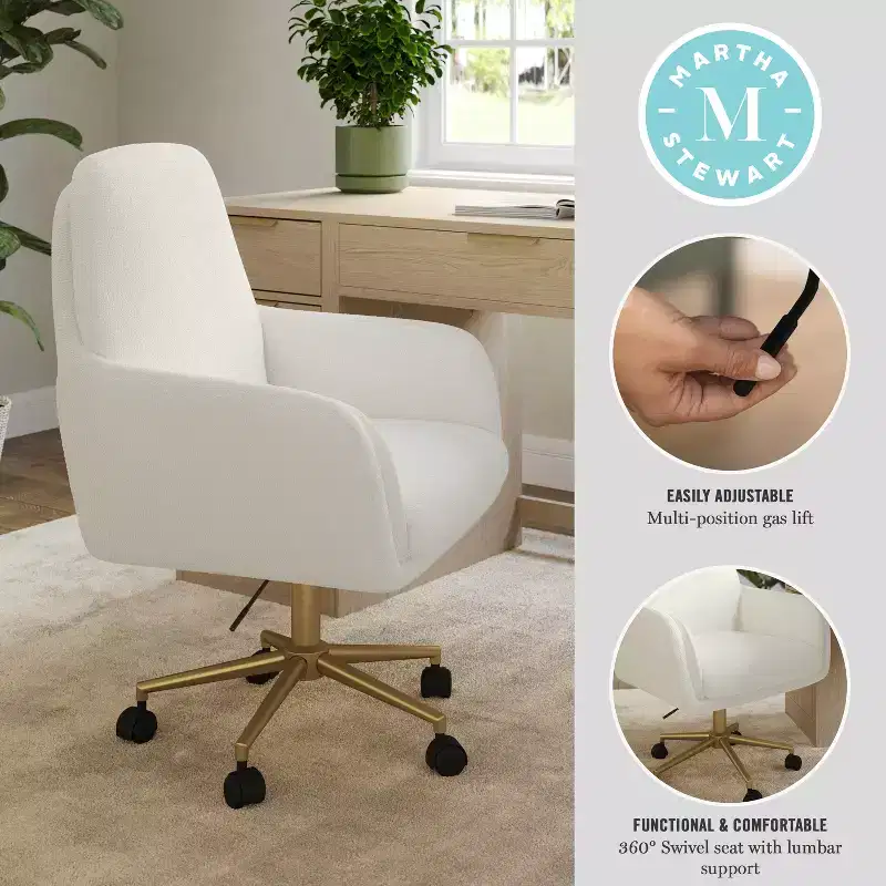 Martha Stewart Clara Upholstered Office Chair