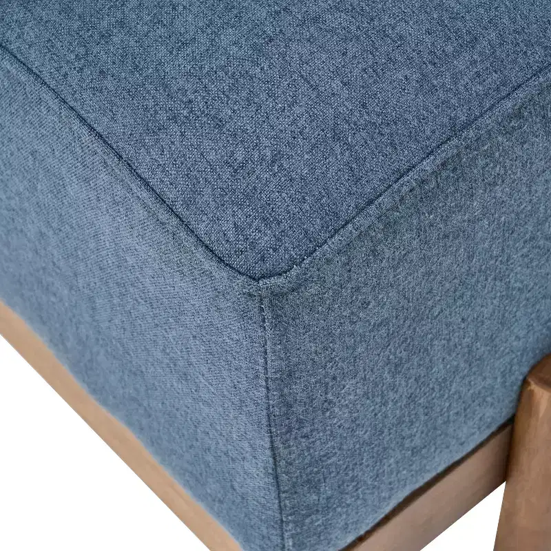 Christopher Knight Home Blinny 54.75W Upholstered Bench with Rubber Wood Legs