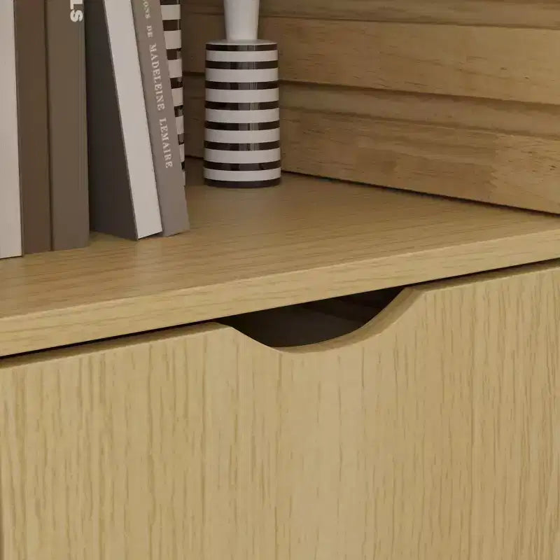 Famapy Modular Storage Cabinet Bedroom Closet Organizer Adjustable 6-Drawer Organizer Customizable Shelf Unit Solid Wood Slat