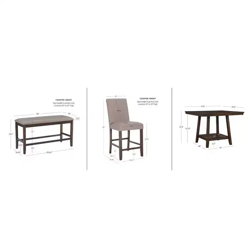 Powell 6pc Barnes Counter Height Dining Set
