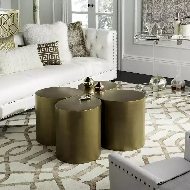Tilly Coffee Table - Antique Brass - Safavieh