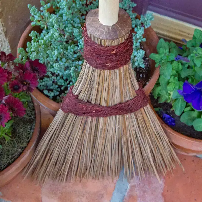 Ultimate Innovations 56" Wood Garden Broom Brown