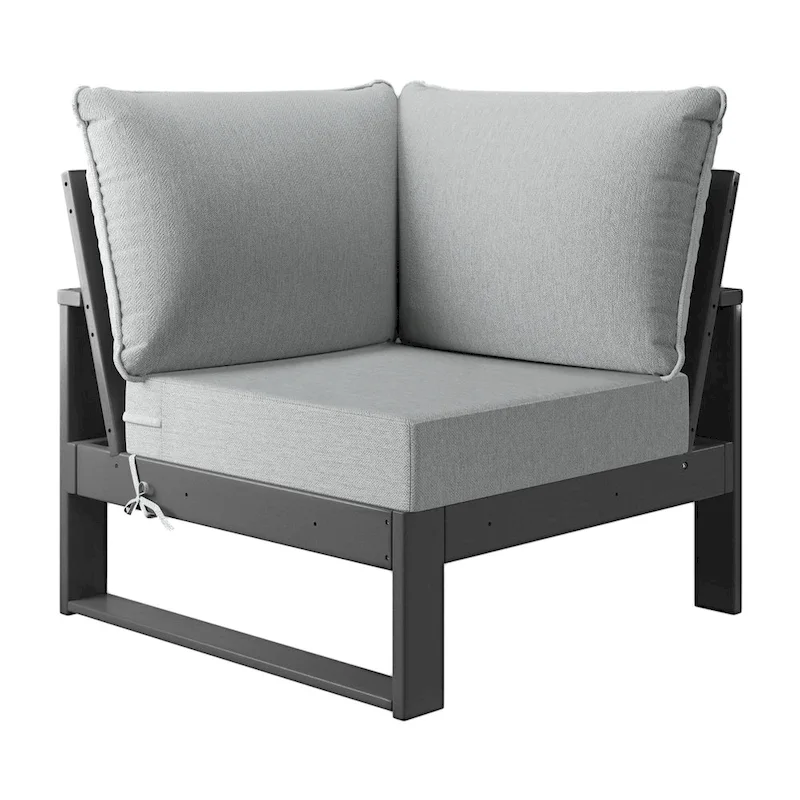 Polytrends Endless Patio 4-Piece Deep Seating Set with Gray Frame