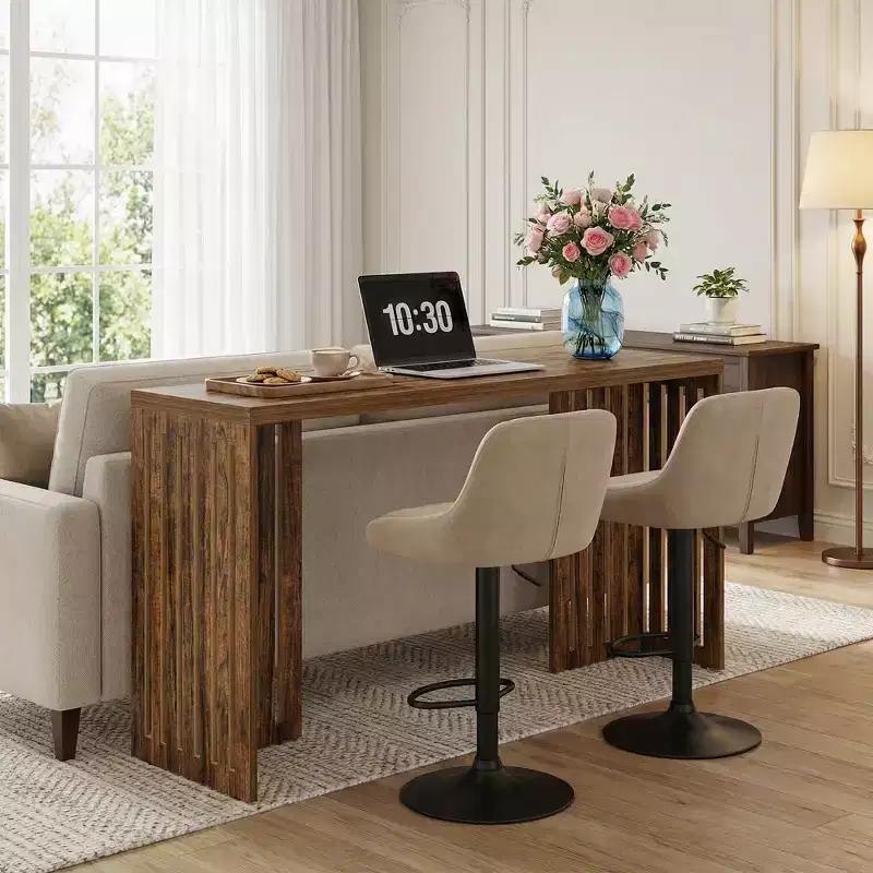 MAYEERTY 63 Rectangular Bar Table, High Top Kitchen Dining Table Only The Table