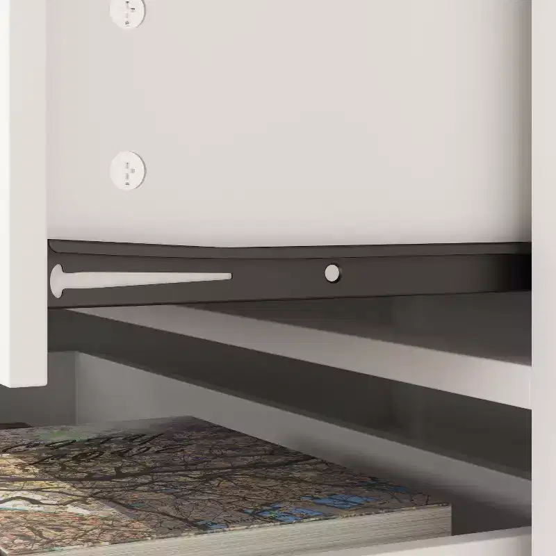 Famapy White Modern 6 Drawers Vertical Dresser with Sturdy Legs and Metal Handles