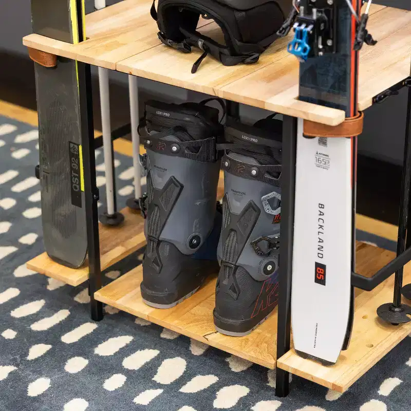 Freestanding Ski Organizer, Holds 4 Pairs of Skis