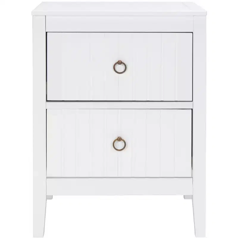 Tegan 2 Drawer Nightstand - NST5004 - White - Safavieh