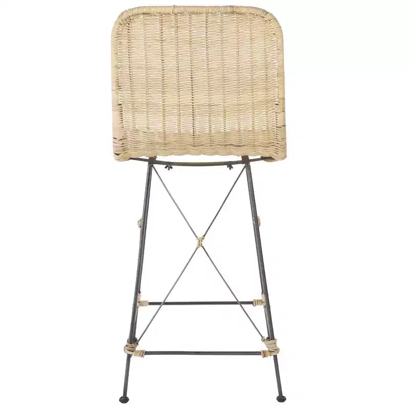 Weaved Rattan Counter Stool Set of 2