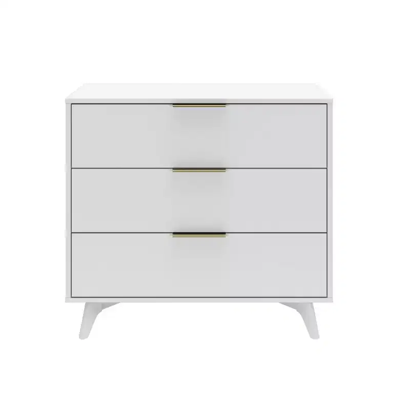 Plank+Beam 3 Drawer Dresser with Brass Handle