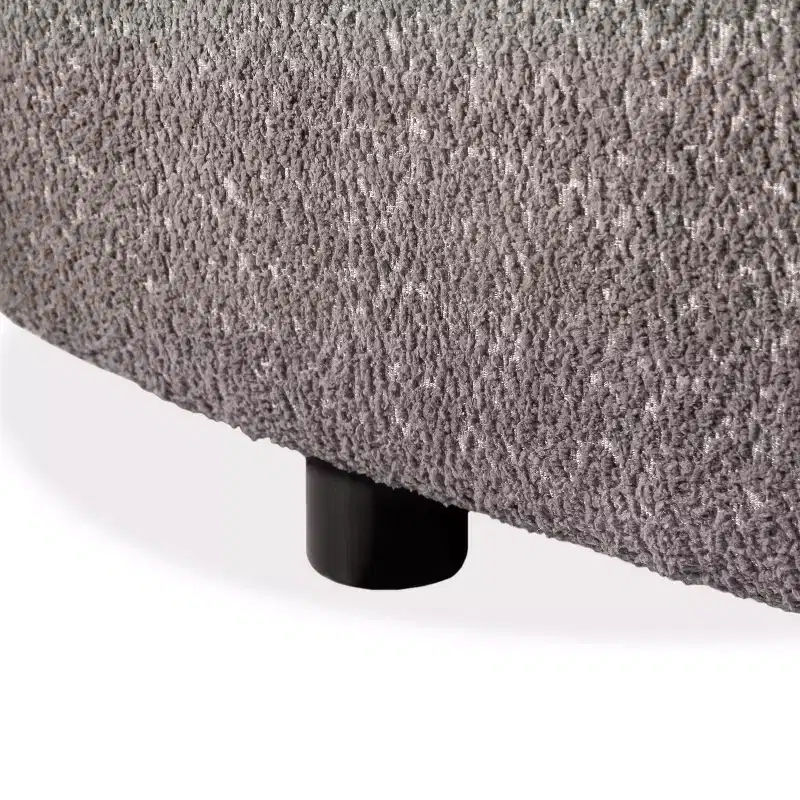 HOMES: Inside + Out 63.75" Pinehush Boho Curved Boucle Fabric Loveseat with Pocket Coil Cushions