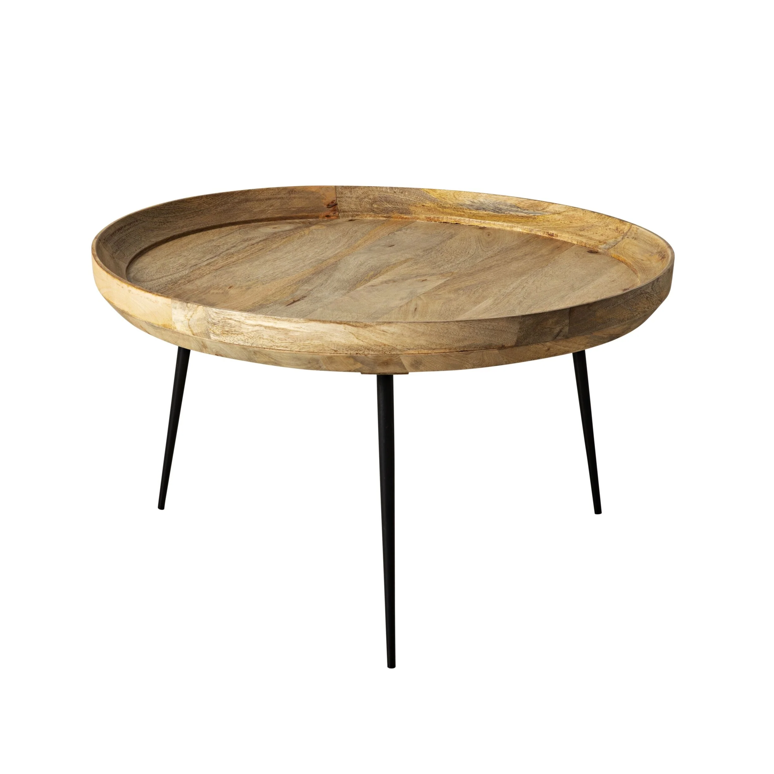 Luna Round Solid Timber Coffee Table Natural Oak