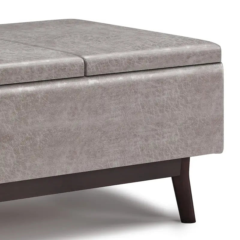 WYNDENHALL Ethan 34 inch Wide Mid Century Modern Rectangle Table Ottoman