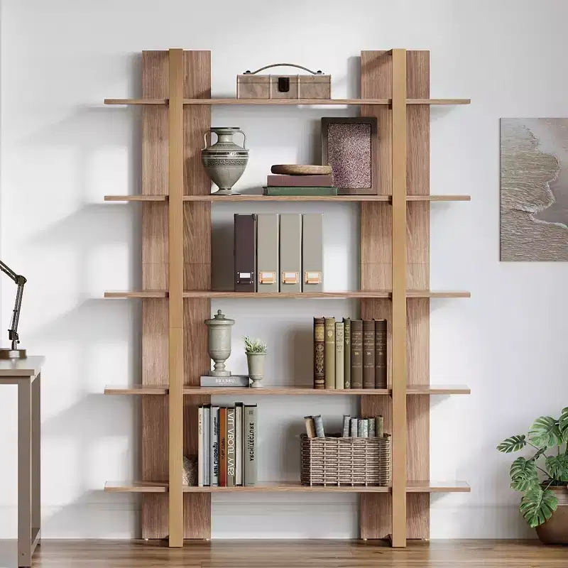 Nightstand with 2 Drawers and Open Shelf, Bedside Table with Storage for Bedroom