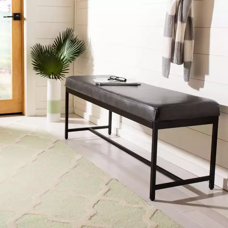 Chase Faux Leather Bench - BCH6204 - Safavieh
