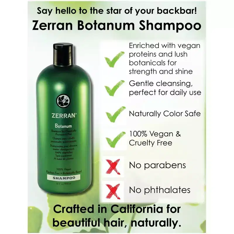 Zerran Botanum Shampoo & Equalizer Conditioner Duo (32 oz XXL LITER) Nourishing Plant-Based Hair Care for All Hair Types