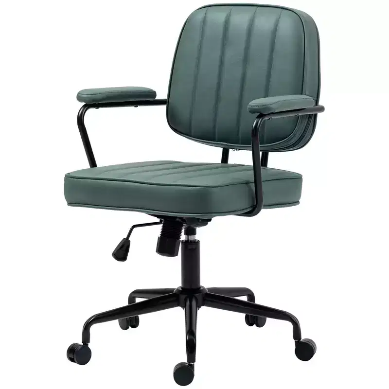 Vinsetto Home Office Chair, Microfiber Computer Desk Chair with Swivel Wheels, Adjustable Height, and Tilt Function