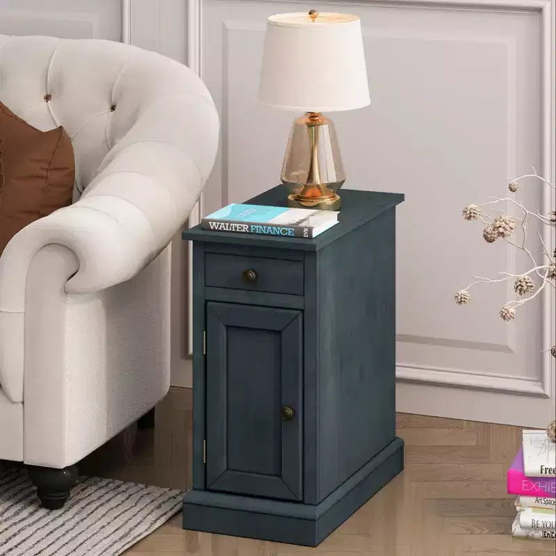 GDFStudio Xena Traditional Nightstand with 1 Drawer, 1 Door and 2 Compartments