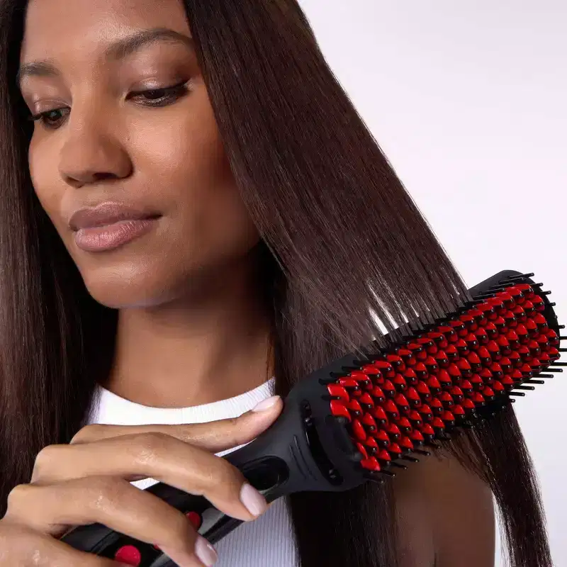 Revlon Smoothstay XL Heated Straightening Brush: Ceramic, All Hair Types, 60 Seconds Heating, Electric