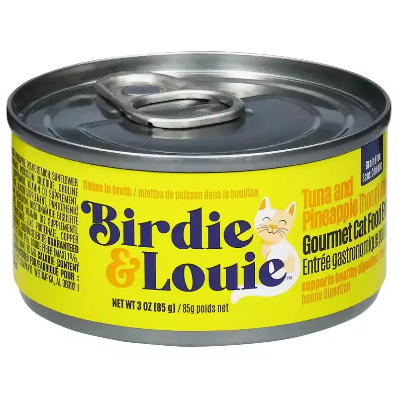 Birdie & Louie Tuna and Pineapple Cat Food - Case of 12/3 oz