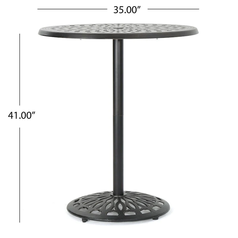 Cast Aluminium 35 Round Bar Table