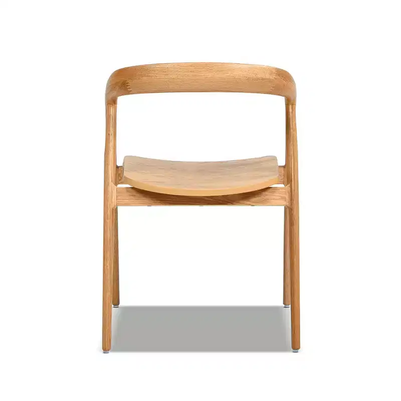 Simeon 21 Scandinavian Sculpted Oak Wood Dining Chair, Warm Natural Brown Oak Wood