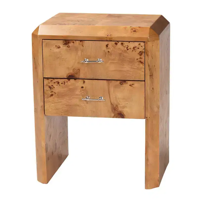 bali & pari Nebu Wood Nightstand Mappa Burl