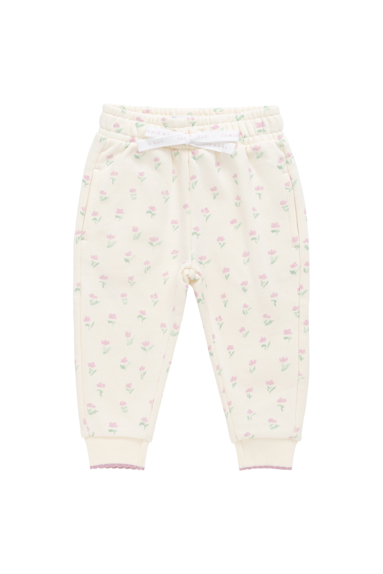 Sporty Pink Solid Organic Cotton-Spandex Track Pant with Elastic Waist Comfort Fit for Baby & Kids Active Daily Wear (6M�C10Y)