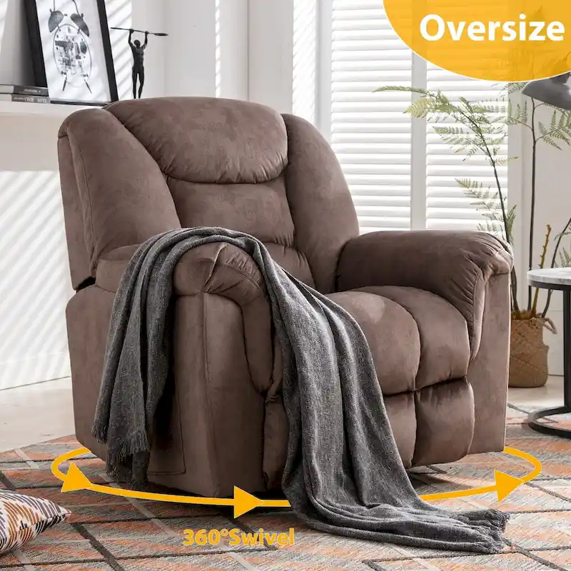 Oversize Swivel Manual Recliner
