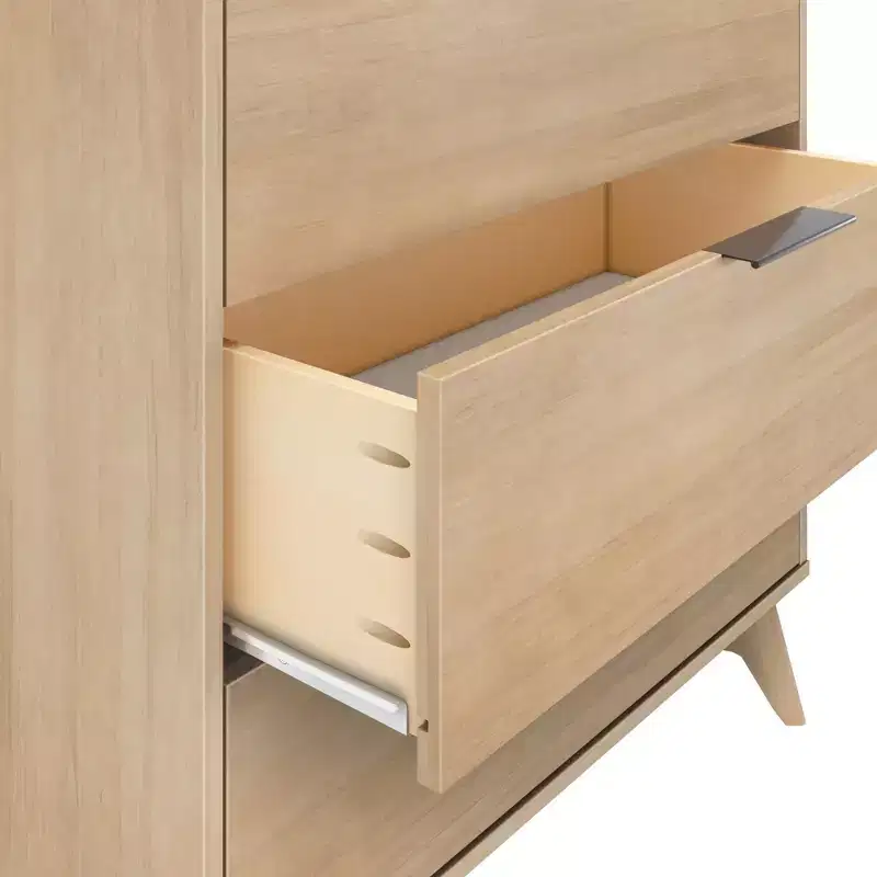 Plank+Beam 3 Drawer Dresser with Brass Handle