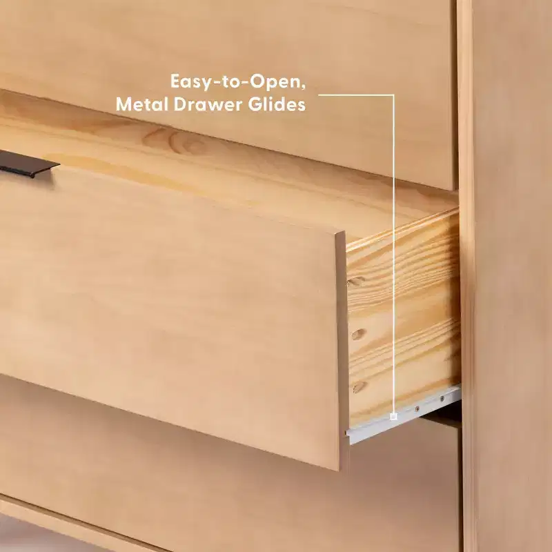 Plank+Beam 3 Drawer Dresser with Brass Handle
